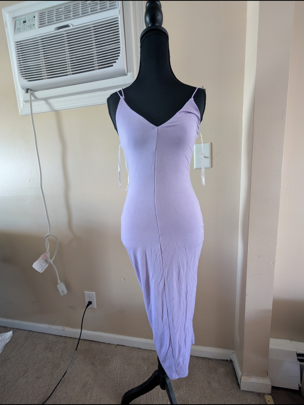 JLUXLABEL Lilac Spaghetti Strap Slip Dress